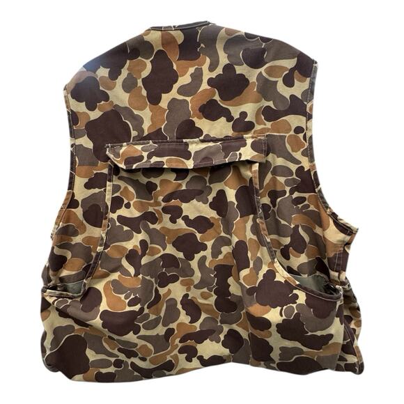 Vintage Mount’N Prairie Hunting Vest Men L Brown Camouflage Chukar Upland Duck - Picture 6 of 6